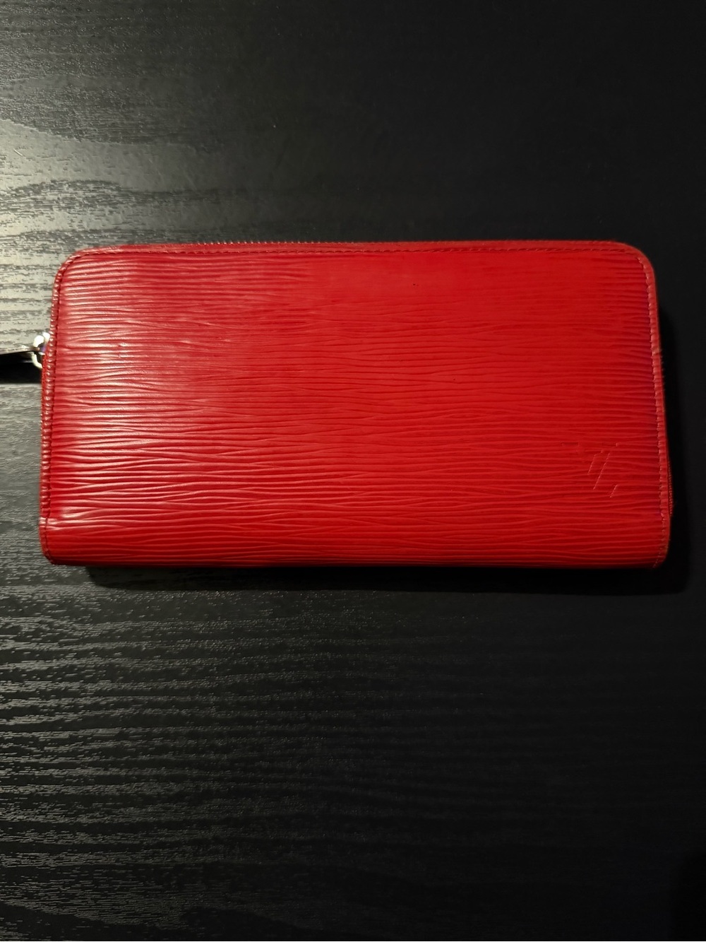 Louis Vuitton Red Zip Wallet - Sleek Epi Leather Design